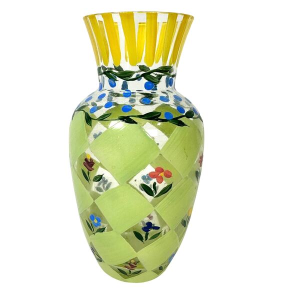 Tracy Porter TCL2 Collection Blown Glass Painted 6" Bud Vase - Picture 6 of 7